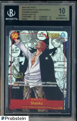2024 One Piece Emperors in The New World OP09004 Shanks Manga BGS 10 PRISTINE - Image 1