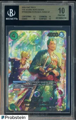 2026 One Piece The Zure Sea's Seven PRB02006 Roronoa Zoro SP BGS 10 PRSITINE - Image 1