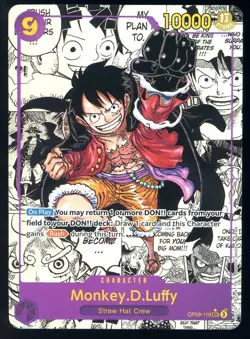 2024 One Piece TCG OP-09 EN #119 Monkey.D.Luffy Manga Alternate Art - Image 1