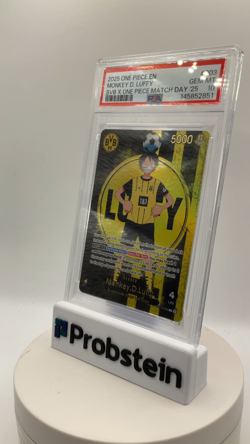 2025 ONE PIECE PROMOS BVB X ONE PIECE MATCH DAY 2025 #003 MONKEY D. LUFFY PSA 10 - Image 2