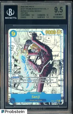 2025 One Piece The Best Premium Booster Vol.2 OP06119 Sanji Manga Art BGS 9.5 - Image 1