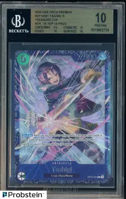 2025 One Piece Promos OP12031 Tashigi R Treasure Cup Nov 25 Top 16 Prize BGS 10 - Image 1