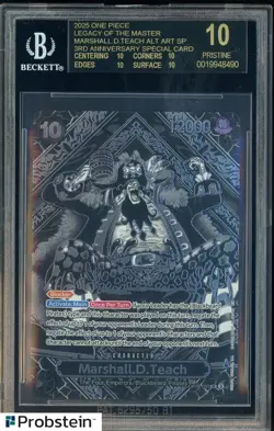 One Piece Marshall. D. Teach 3rd Ann Special Silver OP09-093 BGS 10 BLACK LABEL - Image 1