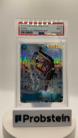 2025 One Piece PRB02 EN Manga Alternate Art #119 Sanji PSA 9 MINT - Image 2
