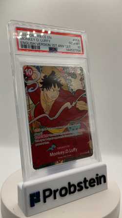 2024 One Piece EN English Version 1st Anniversary Set #006 Monkey D Luffy PSA 10 - Image 2