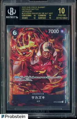 2022 One Piece Summit Decisive Battle JPN OP02099 Sakazuki SR BGS 10 BLACK LABEL - Image 1