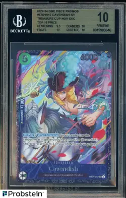 2022-24 One Piece Promos Treasure Cup Nov-Dec Top 16 Cavendish EB01012 BGS 10 - Image 1