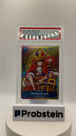 2024 One Piece EN Convention Exclusive Foil #043 Monkey D. Luffy PSA 10 GEM MINT - Image 2