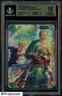 2026 One Piece The Zure Sea's Seven PRB02006 Roronoa Zoro SP BGS 10 PRSITINE - Image 1