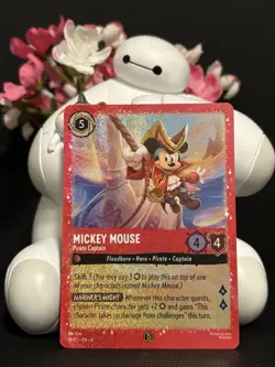 Disney Lorcana - Mickey Mouse, Pirate Captain - Costco Red Foil Promo 18/P2 - Image 1