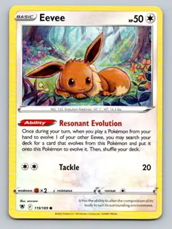 2022 Pokemon Card SWSH10: Astral Radiance Eevee 119/189 - Image 1