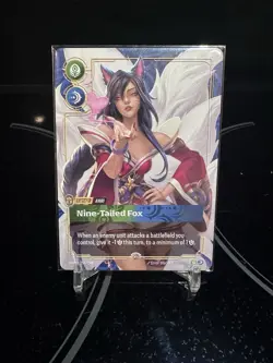 Riftbound METAL Card Ahri Nine-Tailed Fox Prize Wall Exclusive English - Image 1