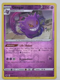 Gengar - 085/202 - SWSH01: Sword & Shield Base Set - POKEMON REVERSE HOLO - Image 1