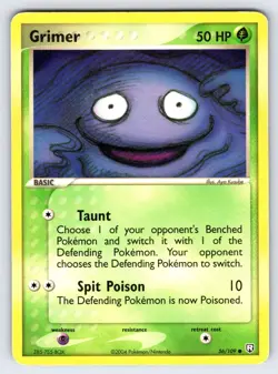 Grimer 56/109 2004 EX Team Rocket Returns Pokemon Card TCG Nintendo Common - Mp - Image 1