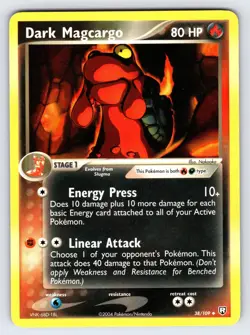 Dark Magcargo 38/109 2004 EX Team Rocket Returns Pokemon Card TCG Uncommon - VLP - Image 1