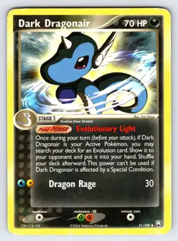 Dark Dragonair 31/109 2004 EX Team Rocket Returns Pokemon Card TCG Uncommon - Mp - Image 1