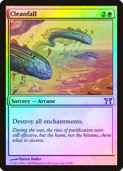 Cleanfall FOIL Champions of Kamigawa PLD White Uncommon MAGIC CARD ABUGames - Image 1