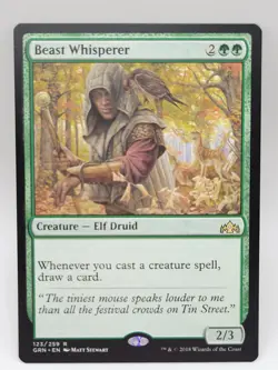 Beast Whisperer GRN MTG Rare Elf Druid Commander Card Draw LP - Image 1