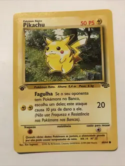Pikachu 60/64 Jungle 1st Edition Portuguese Pokemon Card - Image 1