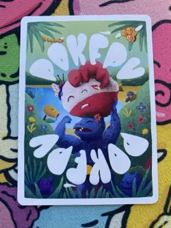 Pokepu - Himohnlaa (Hitmonlee) 47/77 - Derpy Pokemon Parody / Fan Art Card - Image 2