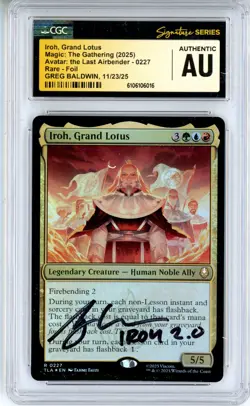 CGC Authentic Greg Baldwin Iroh, Grand Lotus Avatar: The Last Airbender Foil - Image 1