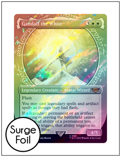 1x Gandalf the White, Showcase Art 0797 Surge Foil, LOTR, MTG NM - Image 1