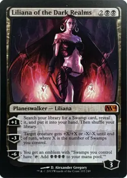 Liliana of the Dark Realms (#102) - M14 - Planeswalker - MTG - LP - Image 1