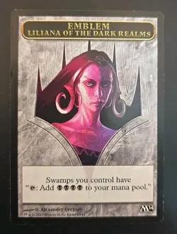 Emblem - Liliana of the Dark Realms Core Set 2014 (M14) MTG Regular LP - Image 1