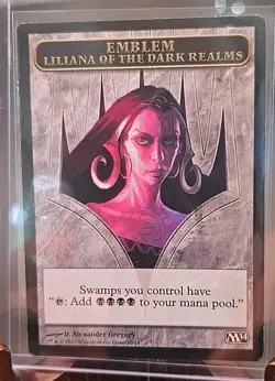 Emblem - Liliana of the Dark Realms Core Set 2014 (M14) MTG Regular LP - Image 3
