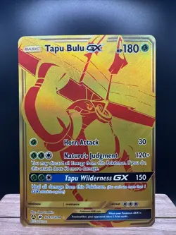 Pokemon TCG Tapu Bulu GX Hidden Fates Holo Gold Secret Rare Card SV91/SV94 - Image 1