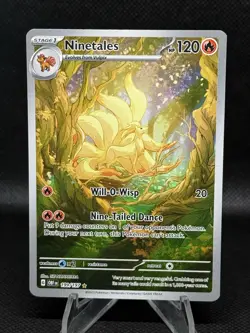 NINETALES 2023 POKEMON SV03 OBSIDIAN FLAMES ILLUSTRATION RARE 199/197 - Image 1