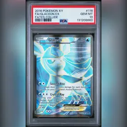 Pokemon TCG - Glaceon EX Full Art 116/124 XY Fates Collide 2016 GEM MINT PSA 10 - Image 1