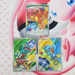 Charmander 038 + Squirtle 039 + Bulbasaur 037 - First Partner Pokemon Cards L292 - Image 1