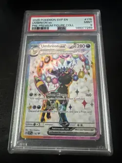 2025 POKEMON SVP EN-SV BLACK STAR PROMO #176 UMBREON EX PSA 9 - Image 1