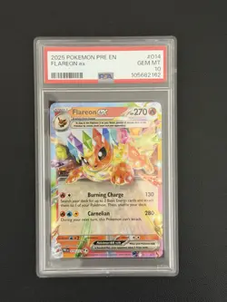 Pokemon TCG Flareon ex 014/131 Prismatic Evolutions Double Rare - PSA 10 - Image 1