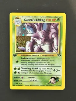 Giovanni’s Nidoking 1st Edition Holo Gym Challenge Pokemon 2000 - Image 1