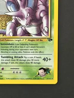 Giovanni’s Nidoking 1st Edition Holo Gym Challenge Pokemon 2000 - Image 4