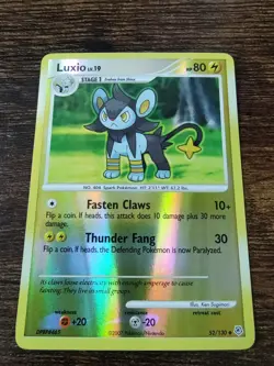 Luxio 52/130 Diamond & Pearl Base Set Pokemon Reverse Holo MINT - Image 1