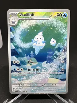 Pokemon TCG Vanillish Illustration Rare Holo 112/086 Scarlet Violet White Flare - Image 2