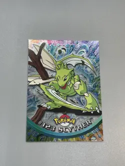 Pokemon Topps Scyther #123 Holo LP - Image 3