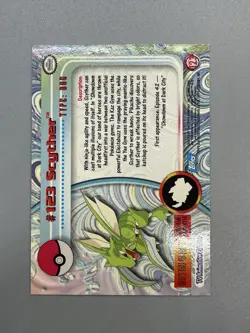 Pokemon Topps Scyther #123 Holo LP - Image 4