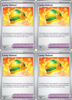 Pokemon - 4x Lucky Helmet - 158/167 - Twilight Masquerade - NM/M - Image 1