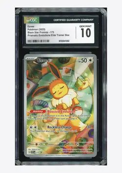 Pokemon CGC 10 GEM Eevee Promo 2025 #173 SVP Prismatic Evolutions ETB ENG - Image 1
