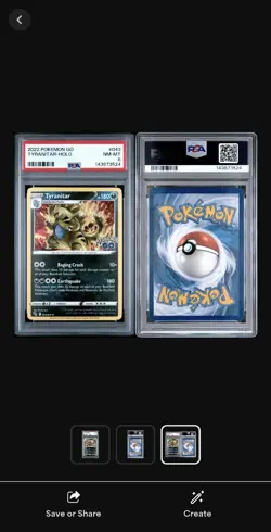 Tyranitar Holo Rare Pokemon GO 043/078 NM - Image 3