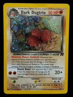 Dark Dugtrio - 6/82 Team Rocket 2000 WOTC - Holo - Pokemon TCG - Image 1