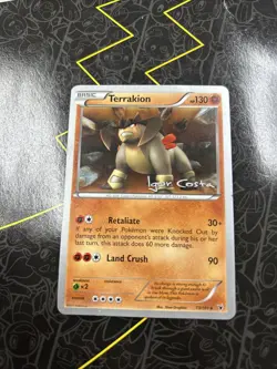 Pokemon Terrakion World Championships 2012 Igor Costa 73/101 Rare - Image 1