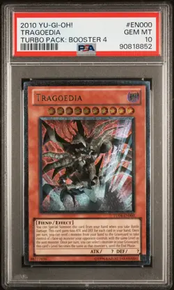 Tragoedia Yugioh 2010 TU04-EN000 Ultimate Rare PSA 10 - Image 1