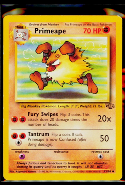 Pokemon TCG - Jungle -Unlimited - Primeape 43/64 MP - Image 1