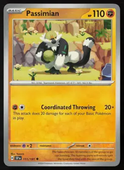 Pokemon Passimian 111/191 SV08: Surging Sparks Non-Holo Pack Fresh - NM - Image 1