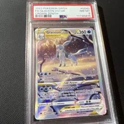 2023 POKEMON SWORD & SHIELD CROWN ZENITH #GG40 FULL ART/GLACEON VSTAR PSA 8 - Image 2